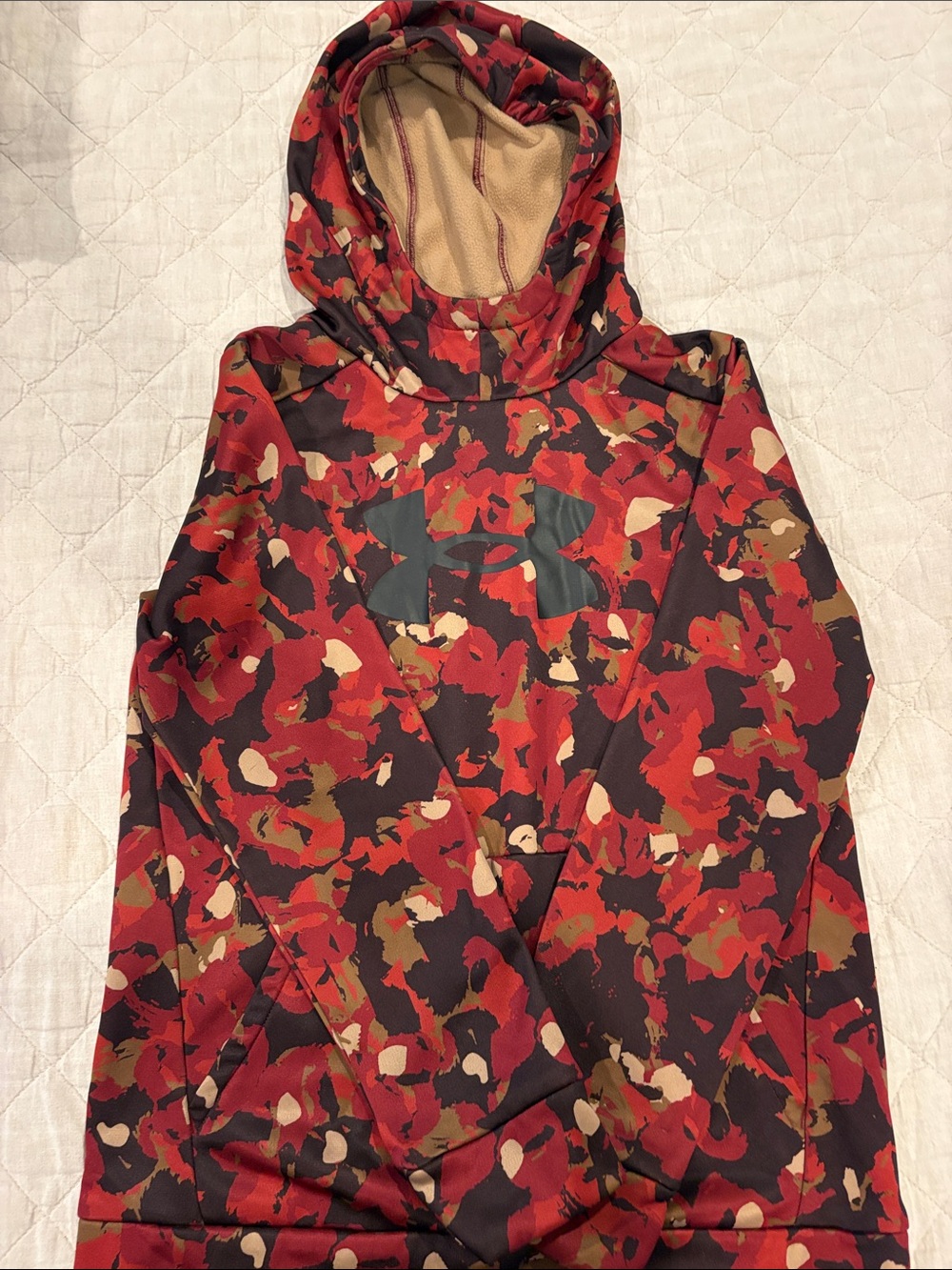 Under Armour Red Olive Tan Camo Hoodie